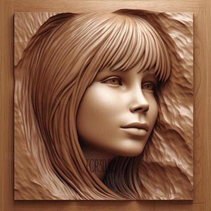 Sophie Marceau 2 stl model for CNC